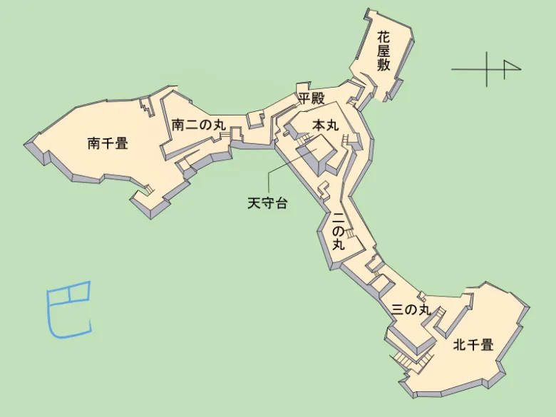 兵庫県朝来市 竹田城 縄張り図