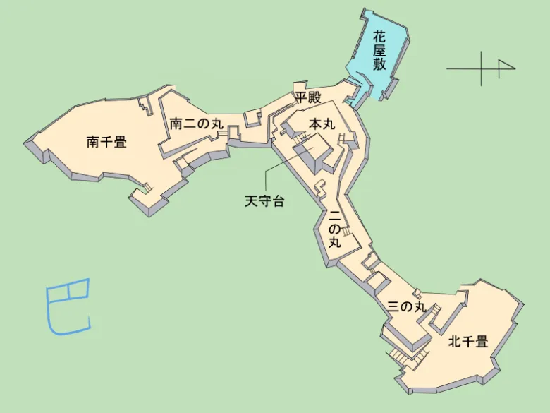 兵庫県朝来市 竹田城 縄張り図