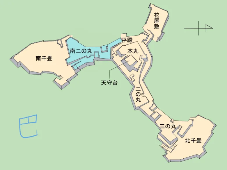 兵庫県朝来市 竹田城 縄張り図