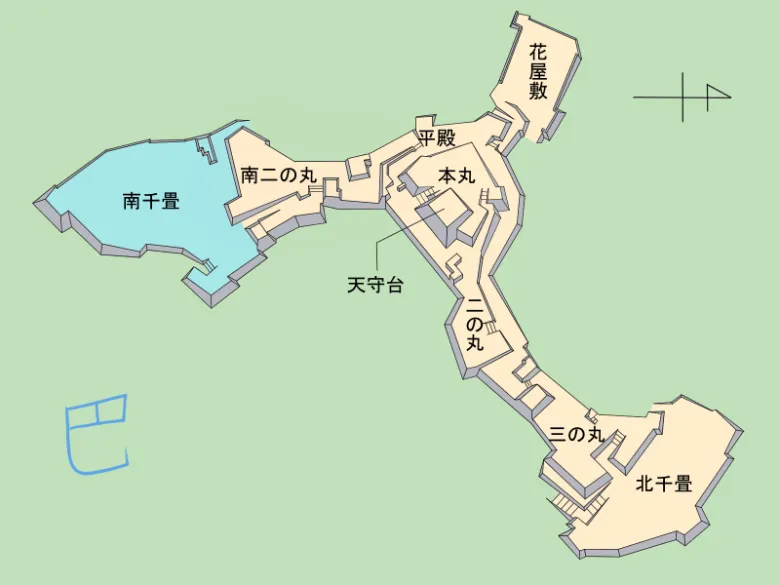 兵庫県朝来市 竹田城 縄張り図